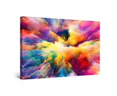 Startonight Impression sur Toile Nuages de Toutes Les Couleurs - Tableau Abstrait - Decoration Murale Salon Moderne - Image sur Toile - 80 x 120 cm