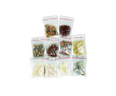 DHYANA Encens en Grains 10 parfums - 10 x 10 GR: 100 grammes. Benjoin, Palo Santo, Jérusalem, Oliban, Copal, Myrrhe, Santal, Frankincense, Gomme Damar, Rois Mage - Résines Naturelle pour Purifier.