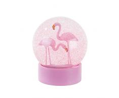 Talking Tables Flamingo Boule à neige, 10 cm de diamètre