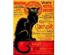 AFFICHE 50X70cm EXPOSITIONS COLLECTION CHAT NOIR HOTEL DROUOT