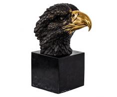 aubaho Statuette Aigle Buste en Bronze Style Antique Statue 23cm