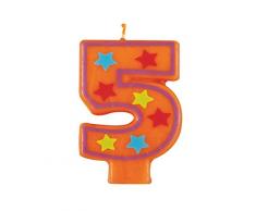 Unique Party - 37555 - Bougie Décorative dAnniversaire Numéro 5