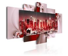 Impression sur toile 200x100 cm - Grand format - XXL - 5 Parties - Image sur toile - Images - Photo - Tableau - motif moderne - Décoration - pret a accrocher - New York 051449 200x100 cm B&D XXL