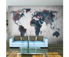 murando – Papier peint intissé 350x270 cm - Papier peint - Trompe l oeil - Tableaux muraux - déco – XXL la carte du monde - 10040910-48