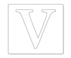 Sizzix Matrice de découpe Lettre V décorative Par E.L. Smith Majuscule Sassy Serif