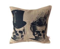 Nunubee Halloween Christmas Housse de Coussin Decoration scandinave Deco Coussins canape Bureau Décoratif taie doreiller 45 * 45cm