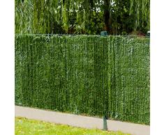Gardenode Haie Artificielle Thin en Rouleau de 3 mètres - H 1m80-90 brins