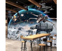 Leegt 3D Papier Peint Wallpaper Fresque Mural Custom 3D Photo Wallpaper Star Wars Cartoon Enfants Chambre À Coucher Salon Peinture Murale Wall Mural Papier Peint Pour Chambre DEnfant 200cmX150cm