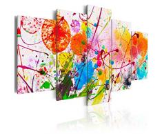 murando - Impression sur toile - 200x100 cm cm - 5 pieces - Image sur toile - Images - Photo - Tableau - motif moderne - Décoration - tendu sur chassis - abstraction abstrait coloré f-C-0100-b-n