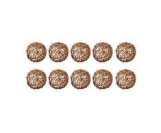 EXCEART 10Pcs Boules de Vigne Naturelles Boules de Rotin en Osier pour Table de Mariage Arbre de Noël Décoration de La Maison Suspendue (10Cm)