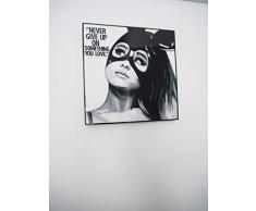 GLAGOODS Ariana Grande Pop Art Toile encadrée murale en vinyle Cadeau