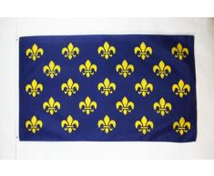 AZ FLAG Drapeau Fleur de Lys Bleu et Or 150x90cm - Drapeau Royal français 90 x 150 cm - Drapeaux