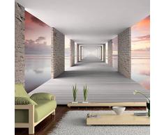 murando – Papier peint intissé 300x210 cm – Trompe l oeil – Tableaux muraux déco XXL – Ciel Tunnel Perspective c-C-0005-a-d