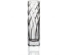Vase, vase en cristal, collection "JULIE", 20 cm, fait à main, transparent, cristal, style moderne (GERMAN CRYSTAL powered by CRISTALICA)