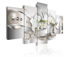 murando - Impression sur toile - 100x50 cm - 5 pieces - Image sur toile - Images - Photo - Tableau - motif moderne - Décoration - tendu sur chassis - fleurs orchidée abstraction abstrait b-A-0073-b-n