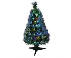 AUTOUR DE MINUIT 5SAF163MC Sapin New York Fibre Optique 80 LED, Plastique, Multicolore (Multicolore 63MC)