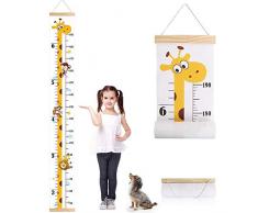 Toise Murale Enfant, Règle de Tableau Denregistrement de la Hauteur Amovible et Enroulable (pour les Enfants, les Garçons et les Filles), Règle de Mesure de la Hauteur Flexible 7,9 x 79 Pouces