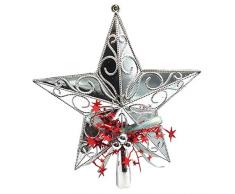 Lukis Cimier Sapin Décoration Suspendu Étoile Brillante Sommet Noël Couronne Pailleté Pointe Arbre Noël Décoration Christmas