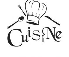 Luckiests Cuisine Décoration Stickers muraux Stickers Cuisine du Chef français de Mur de Vinyle Autocollants Papier Peint Sticker Mural Autocollant Mural