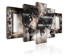 murando - Impression sur toile - 200x100 cm cm - 5 pieces - Image sur toile - Images - Photo - Tableau - motif moderne - Décoration - tendu sur chassis - abstraction abstrait carte du monde 020101-249
