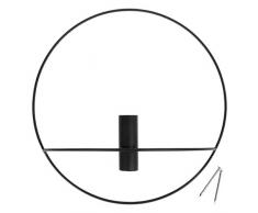 Guoyy Bougeoir Mural en métal 3D géométrique théière décor à la Maison (Noir, 29cm)