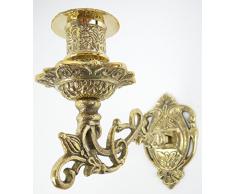 Clever Deko Applique murale/bougeoir de piano en laiton doré Style Art nouveau