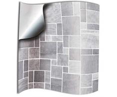 24x Gris Autocollants adhésifs du film 10 x 10 cm pour les tuiles couvrent la couche mince pour des tuiles de salle de bains ou de cuisine