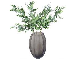Aisamco 3 Pcs Branches Deucalyptus Artificielles Plantes Faux Feuilles Deucalyptus Faux Spray Végétation Artificielle Tiges Florales Florales 35Grandeur en Vert Gris pour Arrangement de Mariage