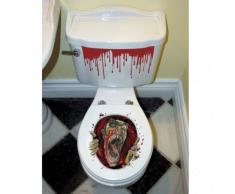 Décoration autocollante pour abattant de WC Halloween - Taille Unique