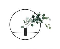 Guajave Bougeoir mural en métal 3D Motif géométrique, Noir , 29cm