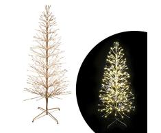 FESTILIGHT – Spray – Sapin Lumineux Personnalisable – Cuivre Mat – Décoration de Noël pour intérieur/extérieur - 320 LED Blanches – 1,50 m - Fonctionnement à très Basse Tension de sécurité