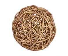 Mudacun 20 PCS Osier rotin Creux Boules de Mariage Maison de Noël décoratifs Ornement accrochant (Or)