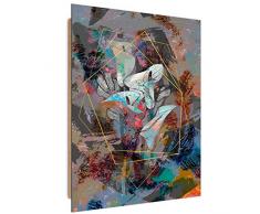 Feeby Tableau Fleurs Déco Imprimé Moderne Design Abstrait Multicolore 40x60 cm