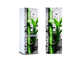 Oedim Stickers Autocollants Frigo Branches Bambou Gouttes deau Mesure 185 x 60 cm | Vinyle Adhésif Résistant et Facile dappliquer | Étiquette Adhésive Décorative dune Conception élégante |
