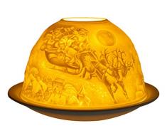 Him DL0064 rÃªve de NoÃ«l (Christmas Dream) - photophore en Porcelaine, Blanc CassÃ©, 12x12x8 cm