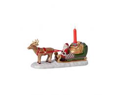 Villeroy & Boch North Pole Express Bougeoir Traîneau du père Noël, Porcelaine, Rouge/Vert/Brun