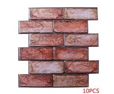 Royalr Wall Decal 3D Anti-Collision Décors muraux Art PVC Autocollant PVC Amovible irrégulière Mur de Briques Panneau Art Decors