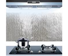 Bleulover Autocollant DHuile De Cuisine en Aluminium Film Auto-Adhésif Cuisine Anti Huile Cabinet Wall Paper Adhésif