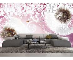 Papier Peint 3d Trompe L'oeil moderne coton rose 415cmX254cm