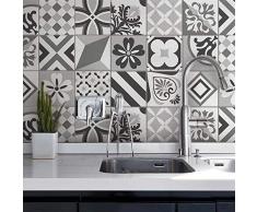 (72 Pieces) carrelage adhésif 10x10 cm - PS00209 - Nyon - Adhésive décorative à Carreaux pour Salle de Bains et Cuisine Stickers carrelage - Collage des tuiles adhésives