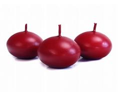 Lot de 5 Bougies flottantes - Rouge foncé - 4cm - 2h dautonomie - 386