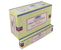 Satya Lot de 12 Paquets de 15 g de bâtonnets dencens Himalayan Jasmine
