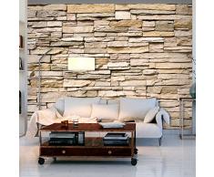 murando - Papier peint intissé - 350x256 cm - Papier peint - Trompe l oeil - Tableaux muraux - Déco - XXL- Pierre Pierres Mur 3D f-B-0013-a-a 