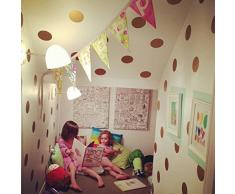 polka dots stickers sticker mural Bébé - 2.8cm x 60 dots - doré