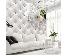 murando Papier peint intissé 350x245 cm ! Top vente - Papier peint - Tableaux - muraux - déco - XXL - Fleur blanc moderne b-C-0119-a-a