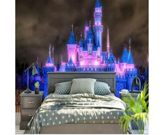 Newberli Personnalisé Mur Papier Peint 3D Lumière Nuit Scène De Nuit Conte De Fées Château Photo Papier Peint Pour Mur De Bande Dessinée Enfants Chambre Toile De Fond Mur Décor