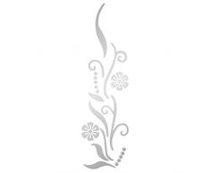 Inntek 3D Autocollant Mural en Acrylique, Motif de Fleur Miroir Stickers Muraux Modernes, Chambre Salon Decoration Bricolage