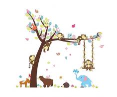 ElecMotive animaux Autocollants Muraux Mural Stickers Chambre Enfants Bébé Garderie Salon