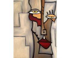 Peinture par numéros Adultes, DIY 5d Diamond abstraite Painting abstraite, Point de Croix Broderie Diamant Artisanal sur Tissu en Toile idéal pour la décoration à la Maison/Salonu 30x40cm