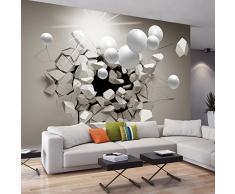 Papier peint intissé 250x175 cm - 3 couleurs au choix - Top vente - Papier peint - Tableaux muraux déco XXL - Abstraction Sphere 3D a-C-0002-a-b